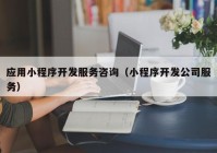 應(yīng)用小程序開(kāi)發(fā)服務(wù)咨詢（小程序開(kāi)發(fā)公司服務(wù)）